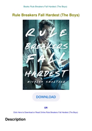 Books Rule Breakers Fall Hardest (The Boys)