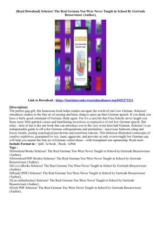 [Kindle Book] Scheisse! The Real German You Were Never Taught in School By Gertr