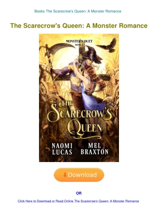 Books The Scarecrow's Queen A Monster Romance