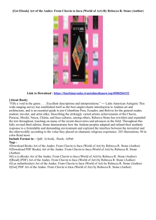 [Get Access Book] Art of the Andes: From Chavín to Inca (World of Art) By Rebecc