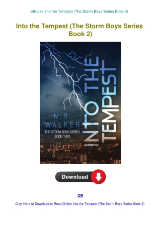 eBooks Into the Tempest (The Storm Boys Series Book 2)