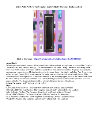 (Get Ebook) Playboy: The Complete Centerfolds By Chronicle Books (Author)