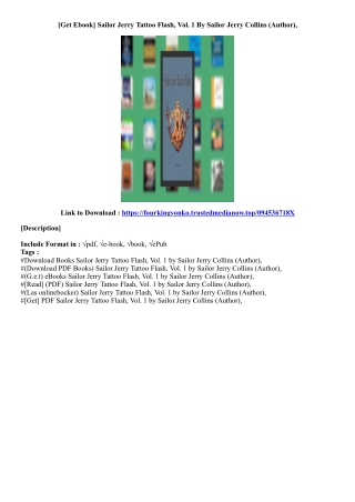 [Get Book] Sailor Jerry Tattoo Flash, Vol. 1 By Sailor Jerry Collins (Author),