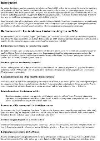 Référencement : Les tendances à suivre en Aveyron en 2024