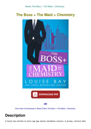 Books The Boss   The Maid = Chemistry