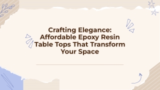 Affordable Epoxy Resin Table Tops