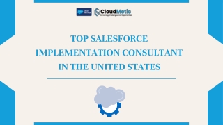 Top Salesforce implementation consultant in the United States