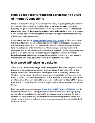 High-Speed Fiber Broadband Services_The Future of Internet Connectivity