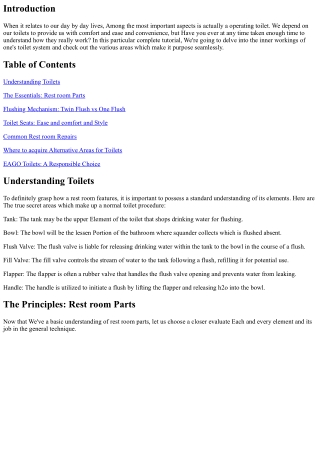 Rest room Areas 101: Knowledge the Internal Workings of one's Rest room Process