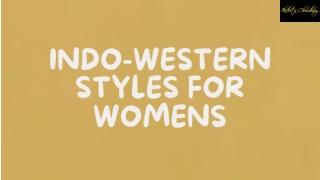Indo-Western Styles For Womens