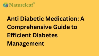 Anti Diabetic Medication A Comprehensive Guide to Efficient Diabetes Management