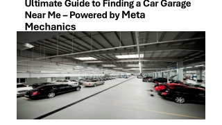 Finding the Best Car Garage Near Me