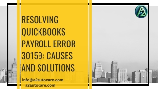 Resolving QuickBooks Payroll Error 30159 Causes and Solutions