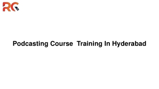 Podcasting Course in Hyderabad