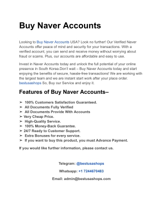 Buy Naver Accounts