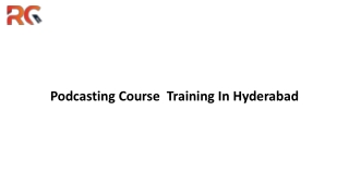 Podcasting Course in Hyderabad