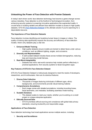 Unleashing the Power of Face Detection with Premier Datasets