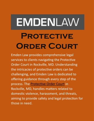 Protective Order Court: Understanding Your Rights and Legal Options in Rockville