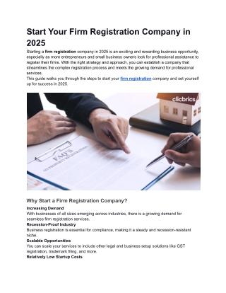Start Your Firm Registration Company in 2025