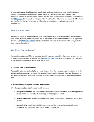 SMM Panel services
