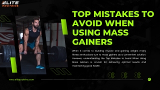Top Mistakes to Avoid When Using Mass Gainers