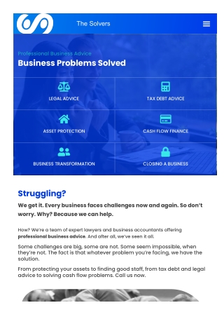 Small business advisory services