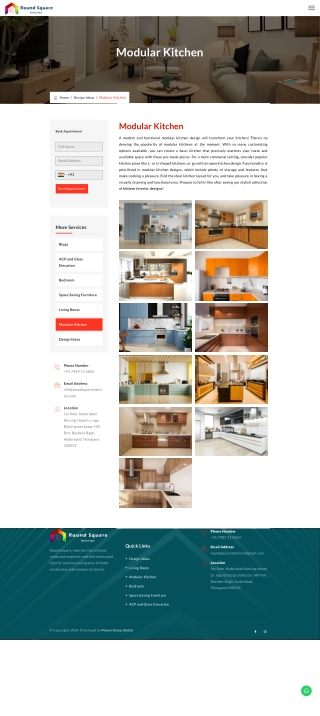 Modular Kitchen Designing Services in Hyderabad | Round Square