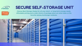 Rent Self Storage Units in Anchorage, AK