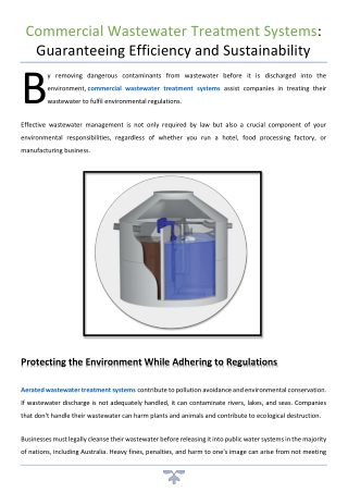 Commercial Wastewater Treatment Systems Guaranteeing Efficiency and Sustainability