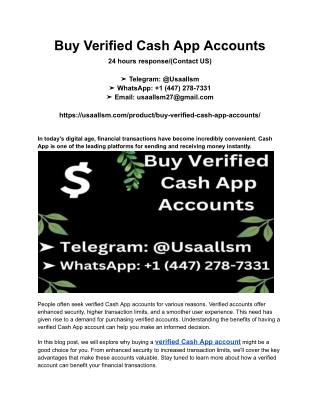 Buy Verified Cash App Accounts