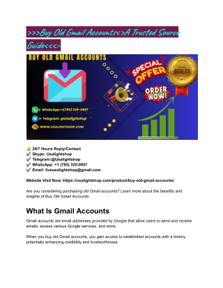 ___Buy Old Gmail Accounts__A Trusted Source Guide____-