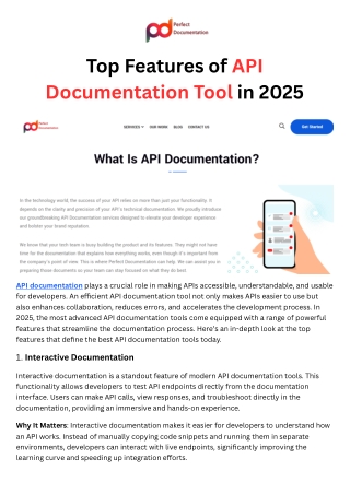 Top Features of API Documentation Tool in 2025