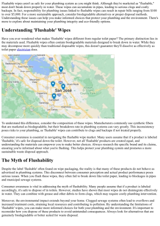 The Truth About 'Flushable' Wipes and Your Plumbing System