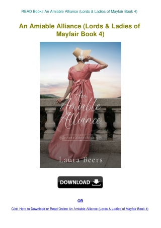 READ Books An Amiable Alliance (Lords & Ladies of Mayfair Book 4)