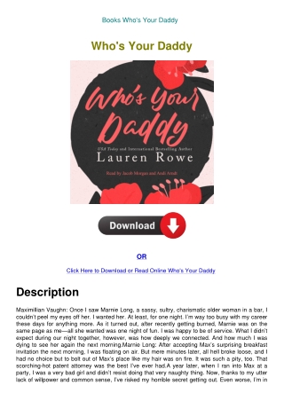 Books Who's Your Daddy