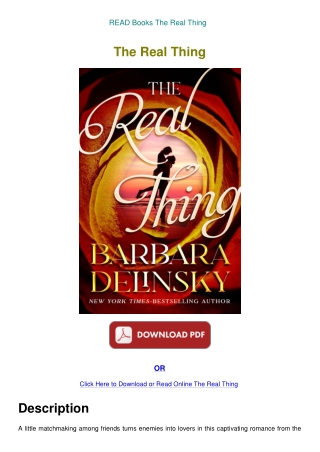 READ Books The Real Thing