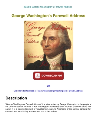 eBooks George Washington's Farewell Address