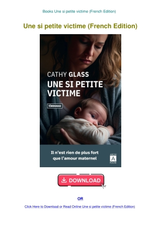 Books Une si petite victime (French Edition)
