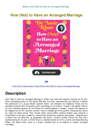 Books How (Not) to Have an Arranged Marriage