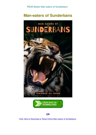 READ Books Man-eaters of Sunderbans