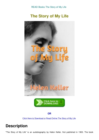 READ Books The Story of My Life