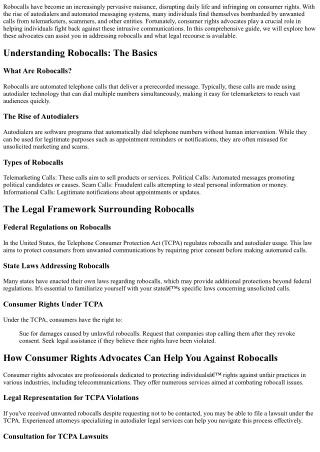 “How Consumer Rights Advocates Can Help You Against Robocalls”