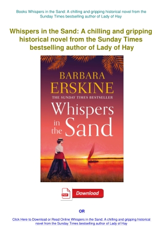 Books Whispers in the Sand A chilling and gripping historical novel from the Sunday Times bestsellin