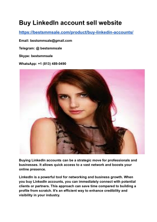 Buy LinkedIn account sell website