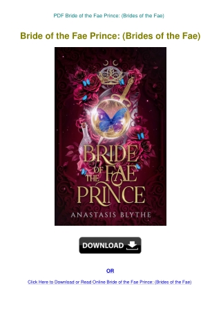 PDF Bride of the Fae Prince (Brides of the Fae)
