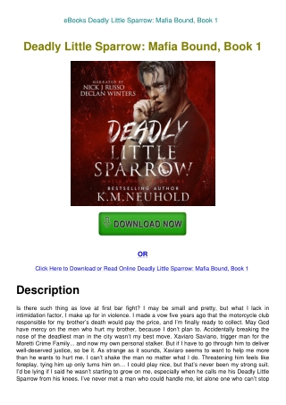 eBooks Deadly Little Sparrow Mafia Bound  Book 1
