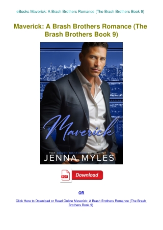 eBooks Maverick A Brash Brothers Romance (The Brash Brothers Book 9)