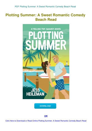 PDF Plotting Summer A Sweet Romantic Comedy Beach Read