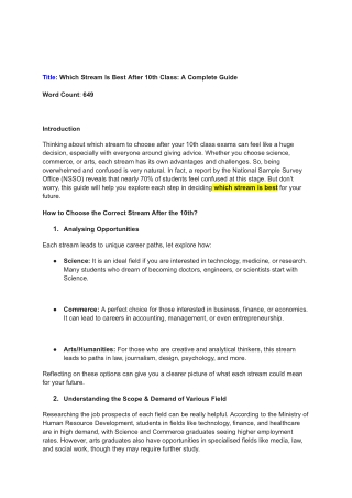 Best Stream After 10th Class: A Complete Guide to Choose | GIIS Pune