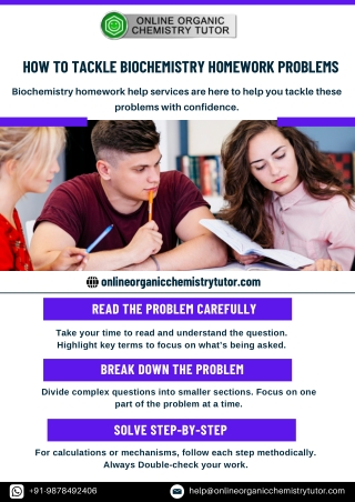 How to Tackle Biochemistry Homework Problems
